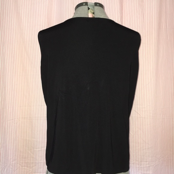 Black Rachel Adams Sleeveless V-Neck Top - Picture 4 of 5
